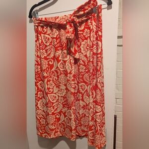 Cupio Vibrant Red And White Skirt